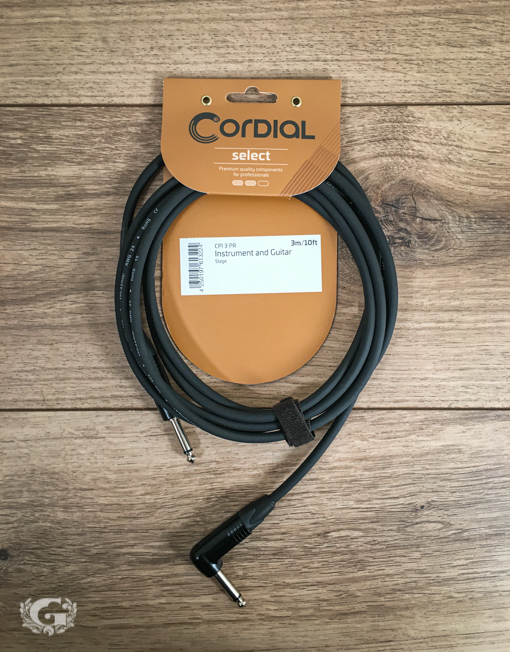 Cordial CPI3PR Select Guitar Cable Straight-Angled 3m
