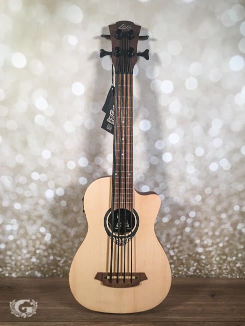 LAG TKB150CE Tiki Uku Mini Bass Cutaway