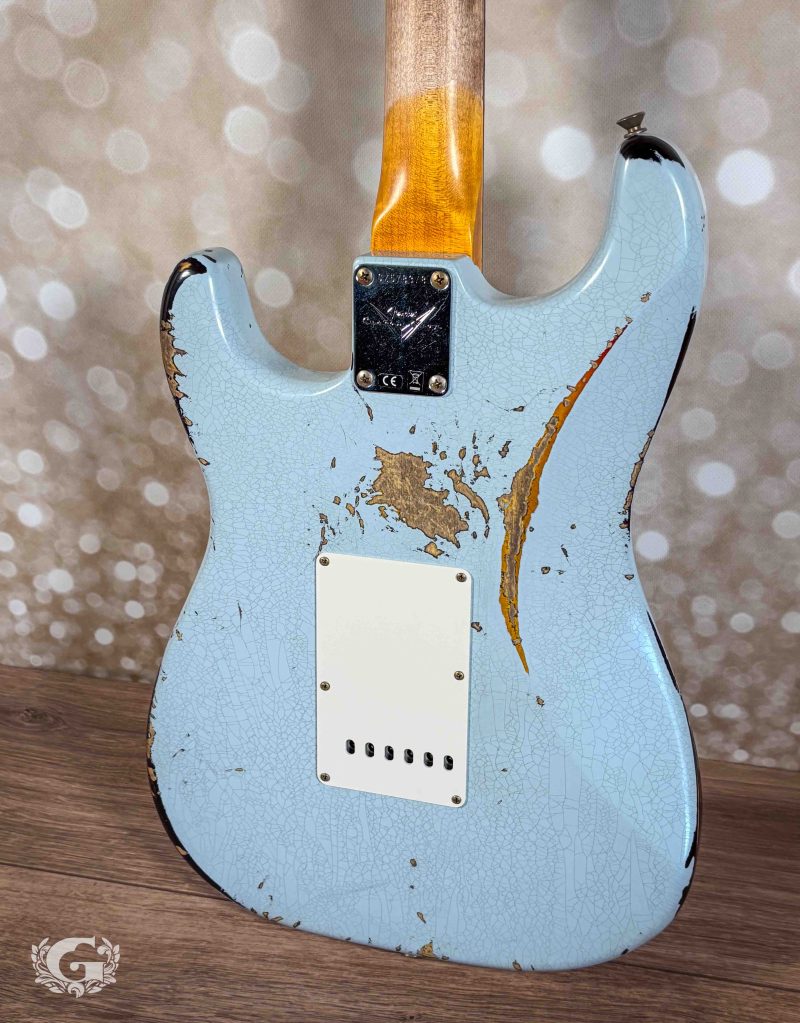 Fender Custom Shop 1960 Stratocaster Aged Sonic Blue over 3-Color Sunburst Heavy Relic