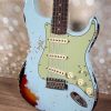 Fender Custom Shop 1960 Stratocaster Aged Sonic Blue over 3-Color Sunburst Heavy Relic