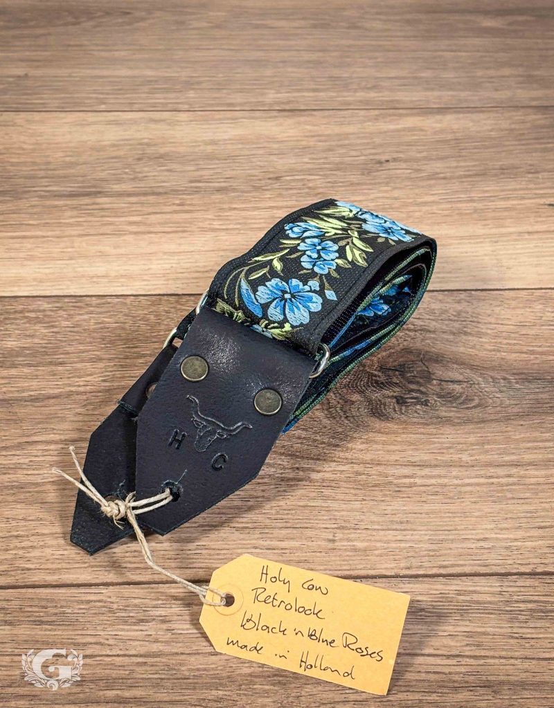 Holy Cow Straps Retrolook - Black 'n Blue Roses
